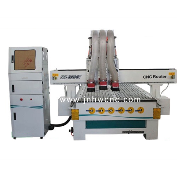 Huawei 1325 Pneumatic Three Head Woodworking Carving Machine